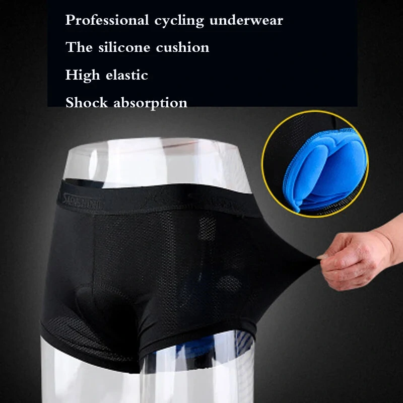 (image for) Men's Cycling Pant 3D Gel Breathable Shockproof Elastic Sweat-absorbent Thickened Sport Shorts Underpants for Bicycle Motorcycle